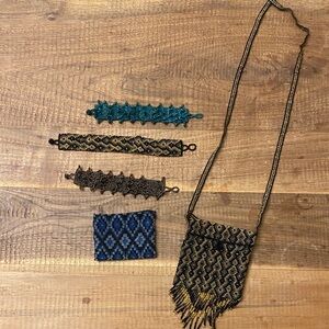 Beaded Purse and Bracelet Set